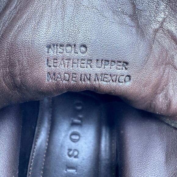 Nisolo All-Weather Combat Boot Womens 8 Dark Olive Faux Suede Water-Resistant - Picture 7 of 10